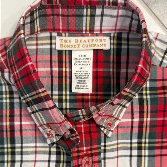 TBBC Boys Holiday Plaid Shirt - Picture 2 of 3
